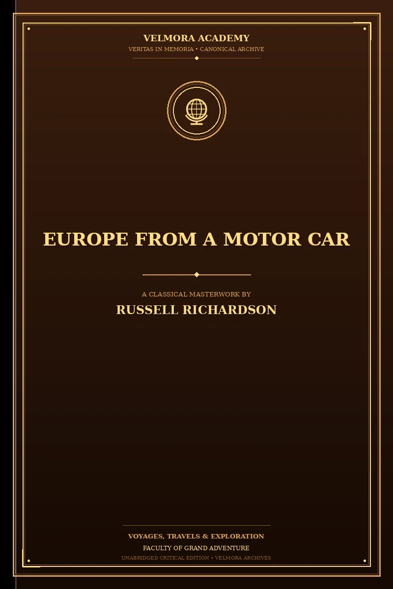 Cover of Europe from a Motor Car