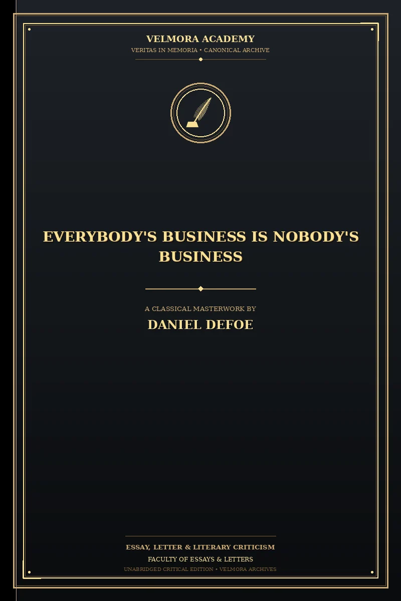 Cover of Everybody's Business Is Nobody's Business