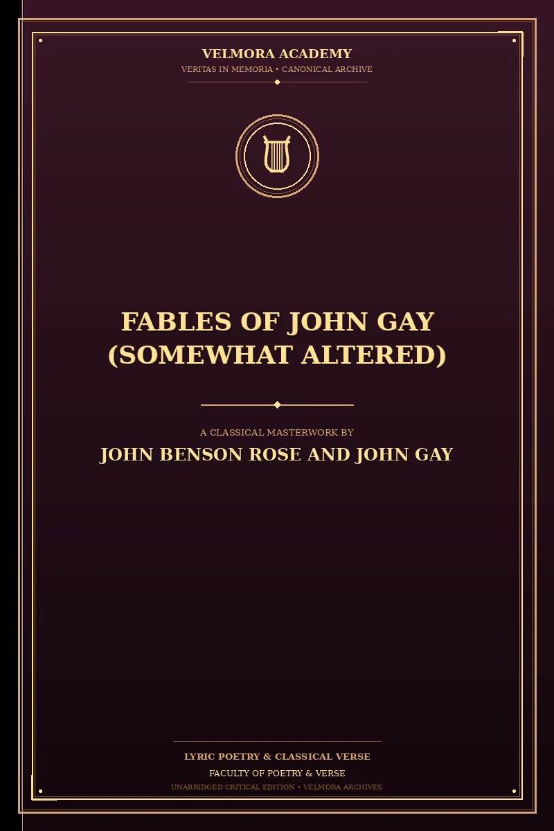 Cover of Fables of John Gay (Somewhat Altered)