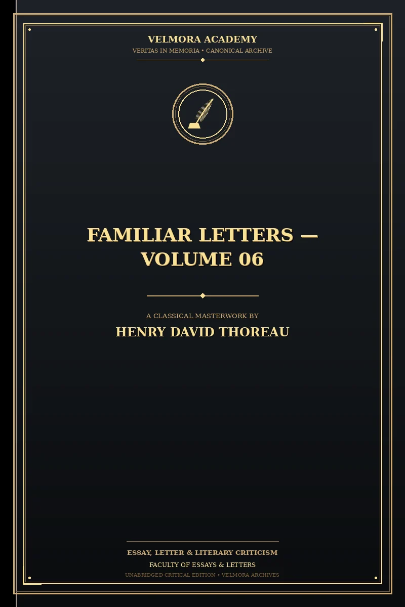 Familiar Letters — Volume 06