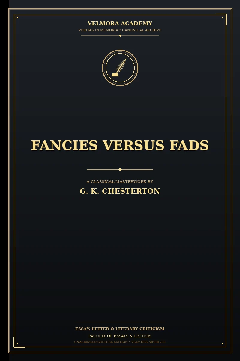 Cover of Fancies Versus Fads