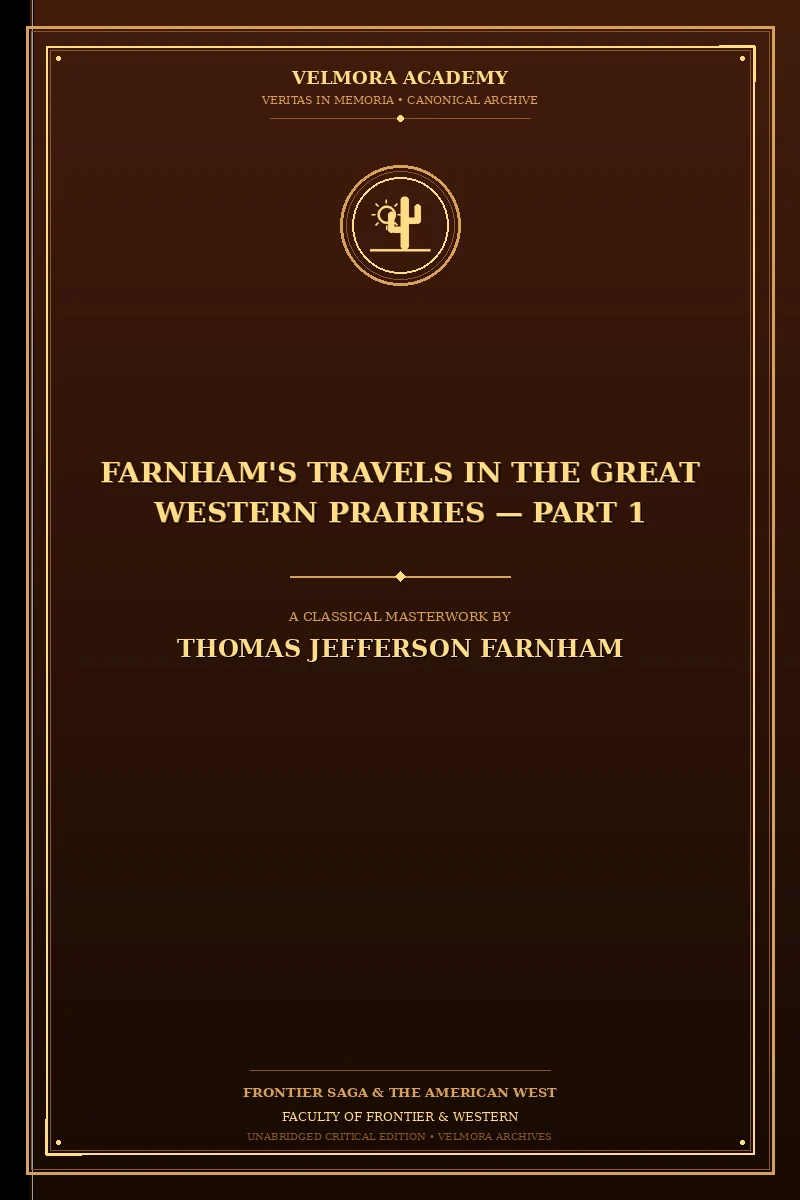 Farnham's Travels in the Great Western Prairies — Part 1