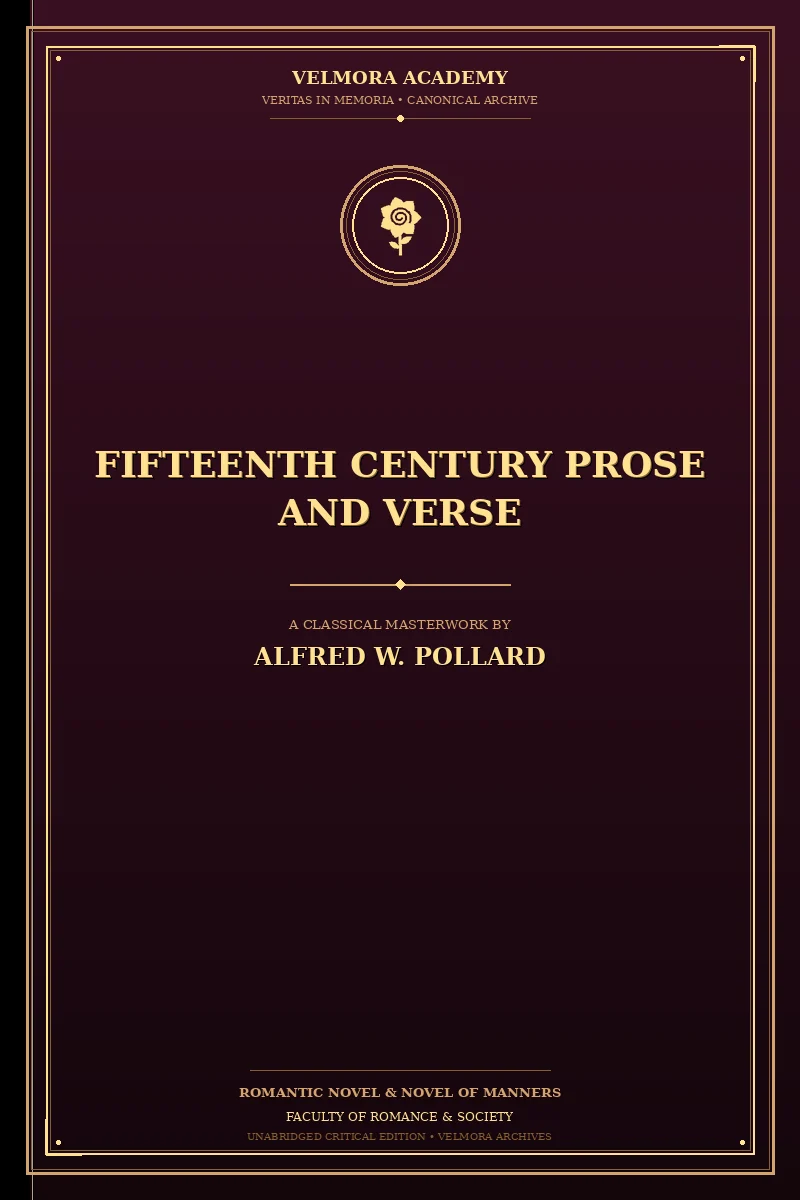Cover of Fifteenth Century Prose and Verse