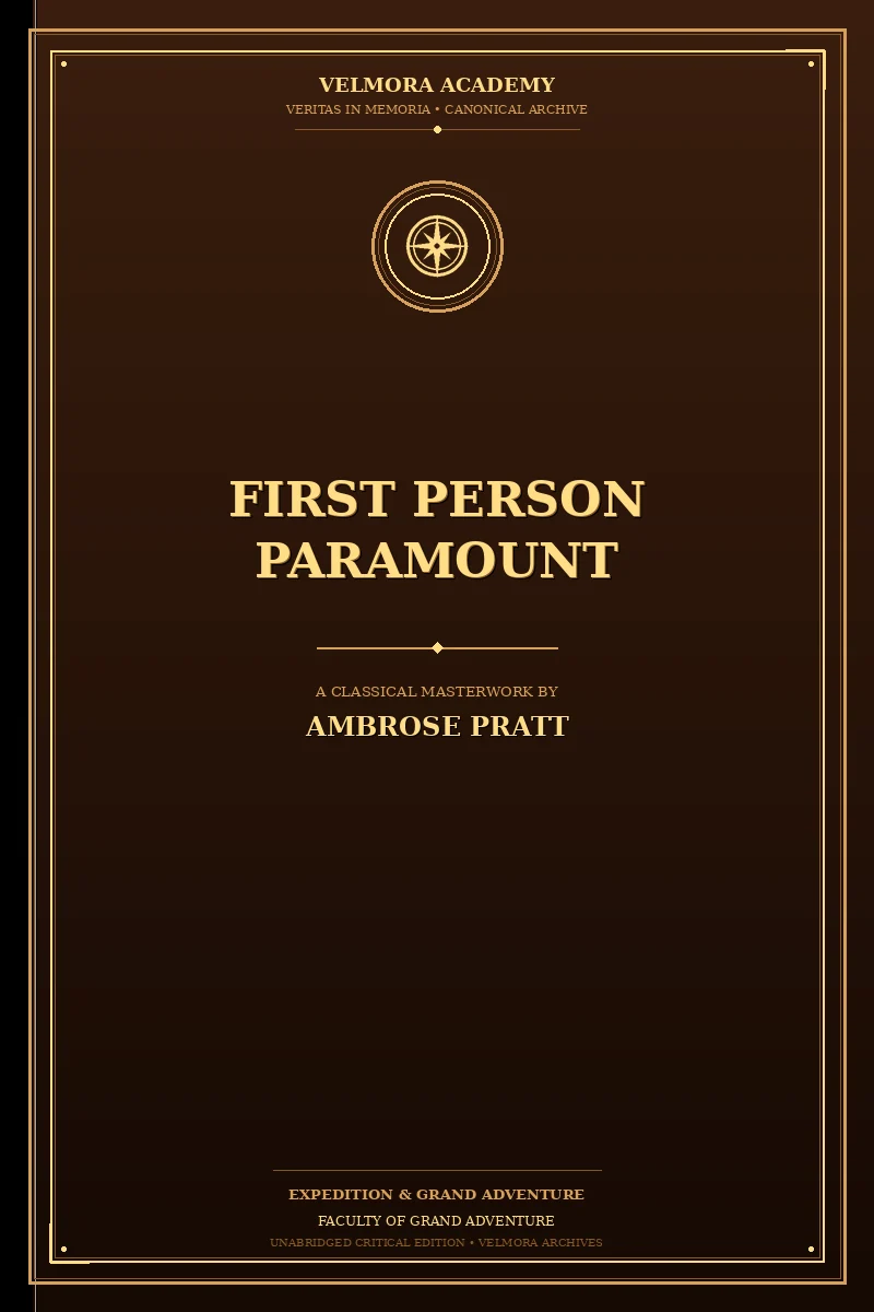 Cover of First Person Paramount