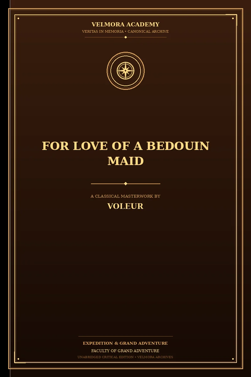 For Love of a Bedouin Maid