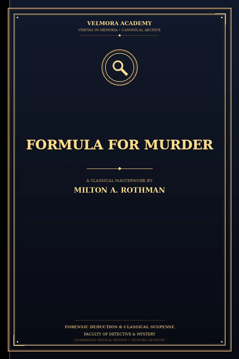 Cover of Formula for murder