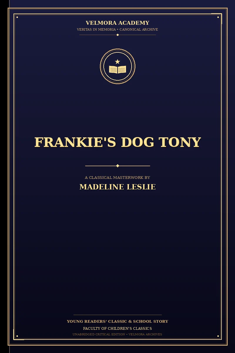 Cover of Frankie's dog Tony