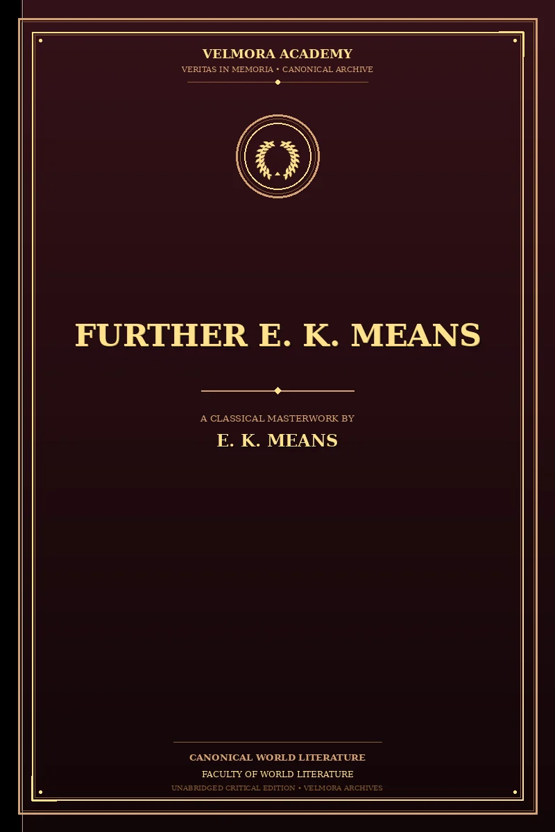 Cover of Further E. K. Means