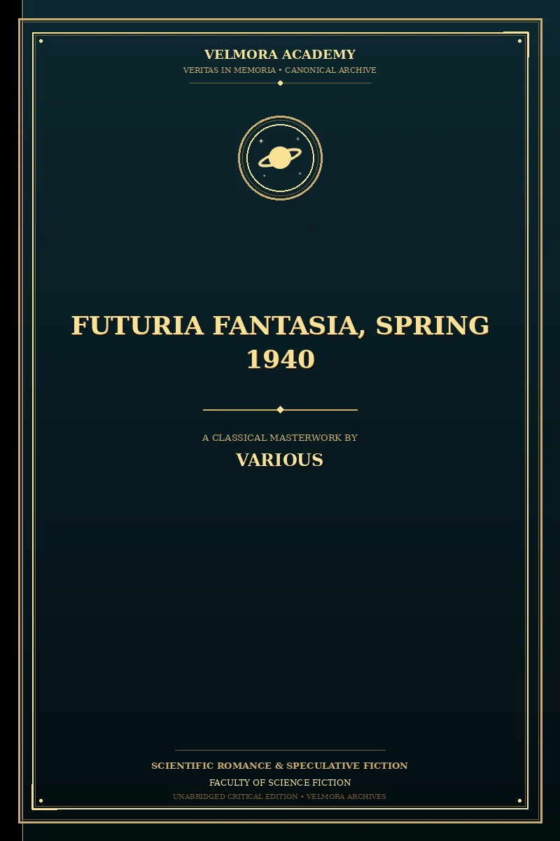 Cover of Futuria Fantasia, Spring 1940