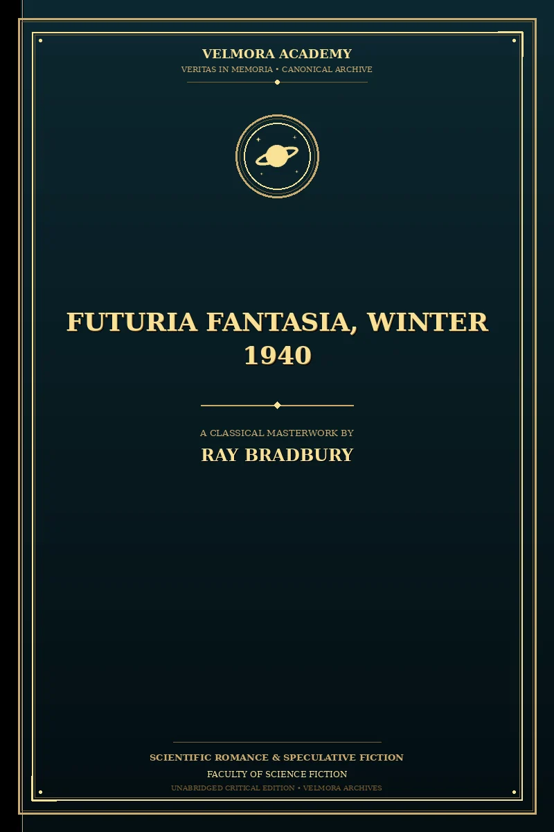 Cover of Futuria Fantasia, Winter 1940