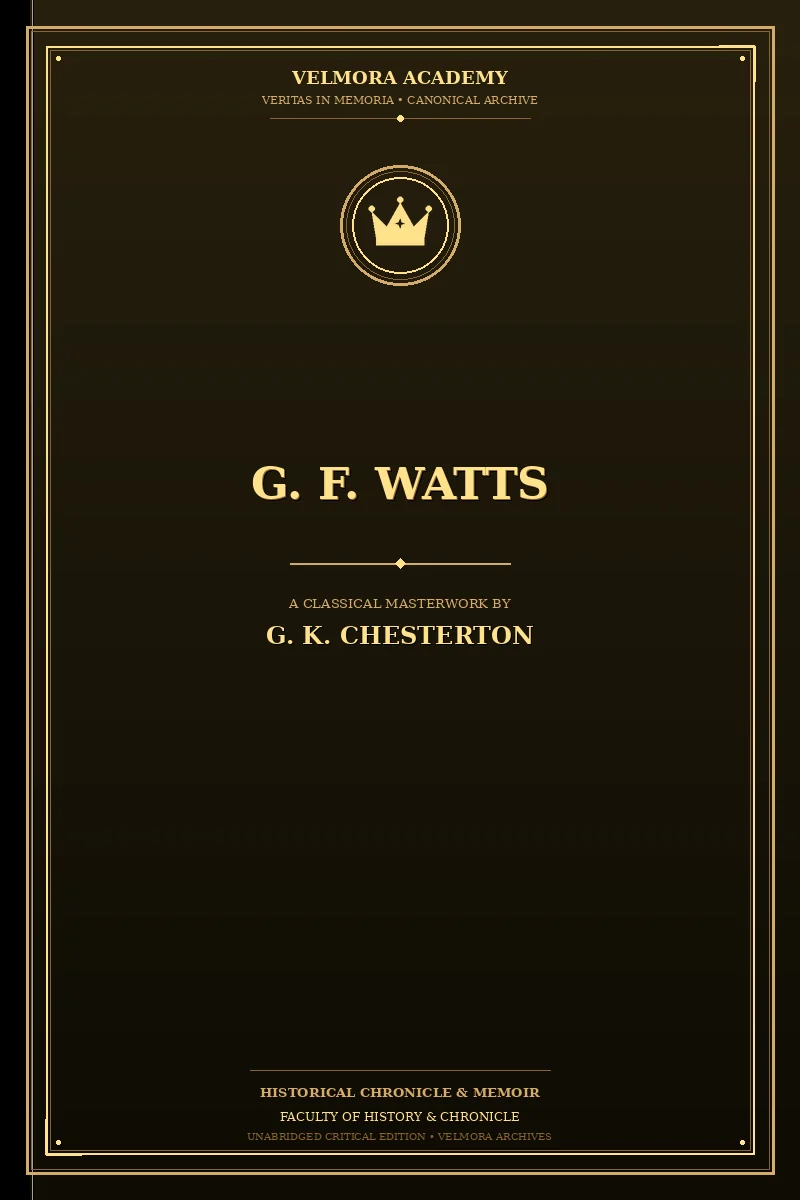 Cover of G. F. Watts