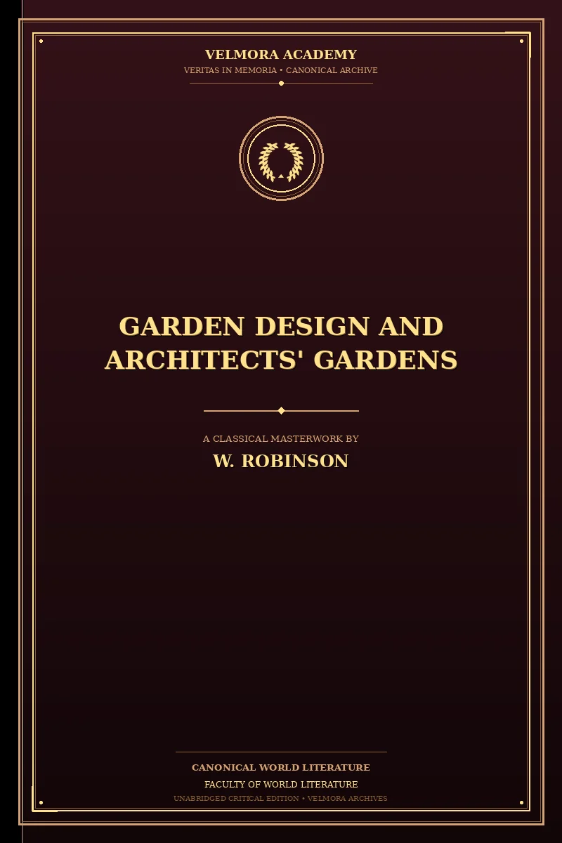 Cover of Garden Design and Architects' Gardens