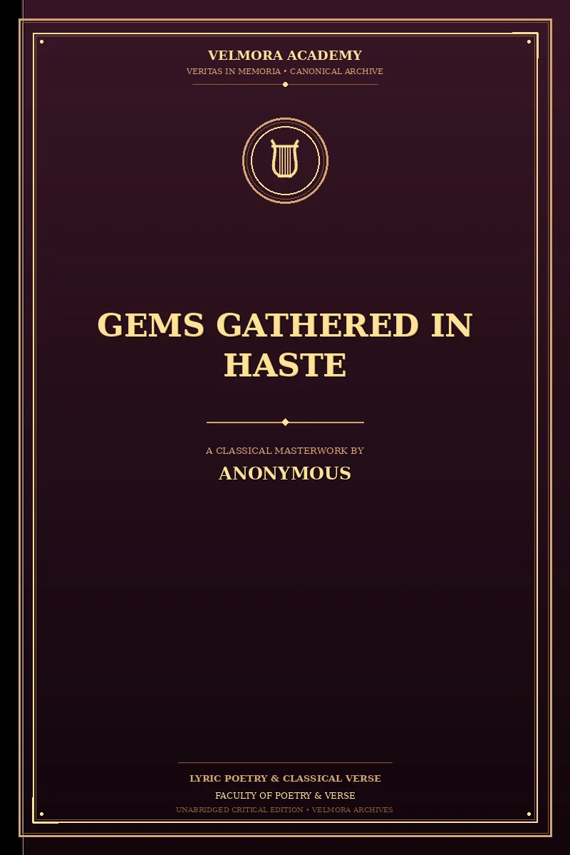 Cover of Gems Gathered in Haste