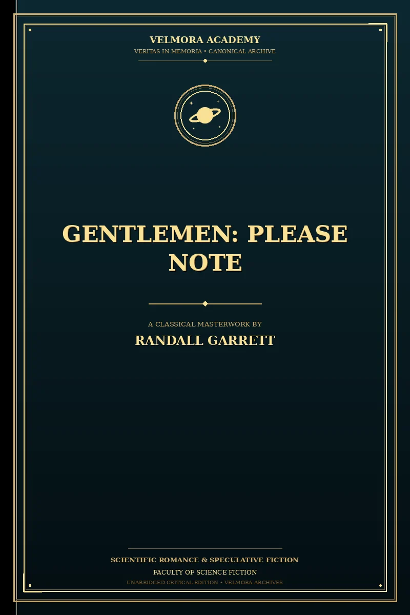 Gentlemen: please note