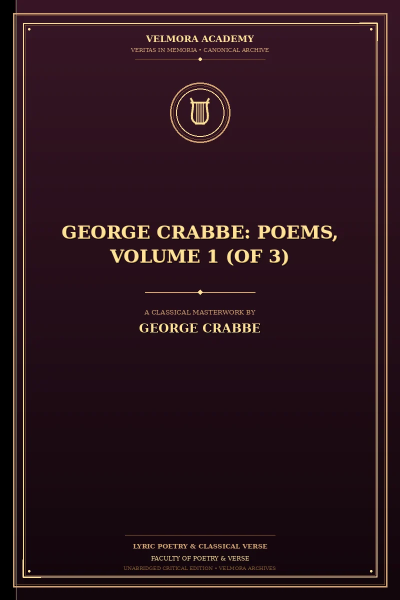George Crabbe: Poems, Volume 1 (of 3)