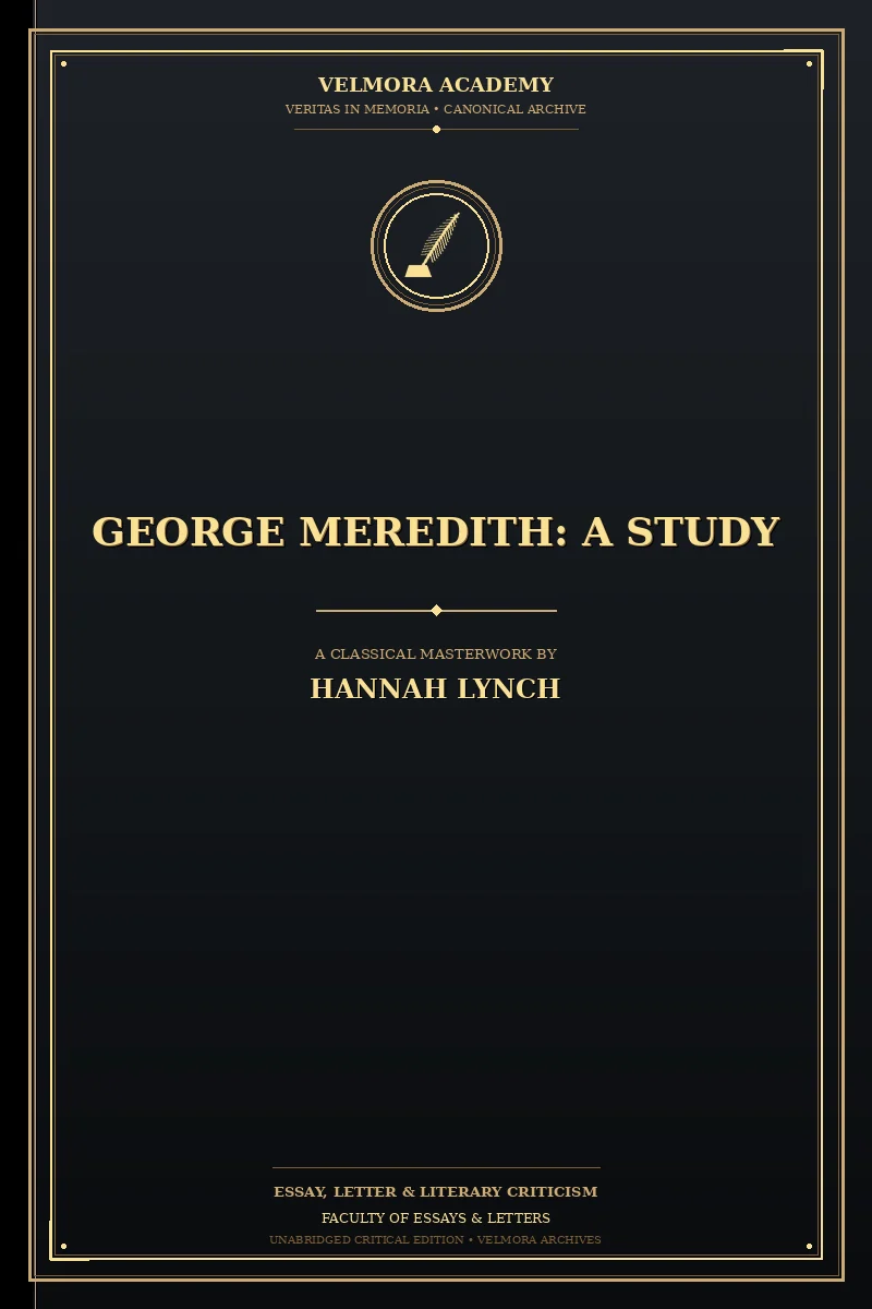 George Meredith: A Study