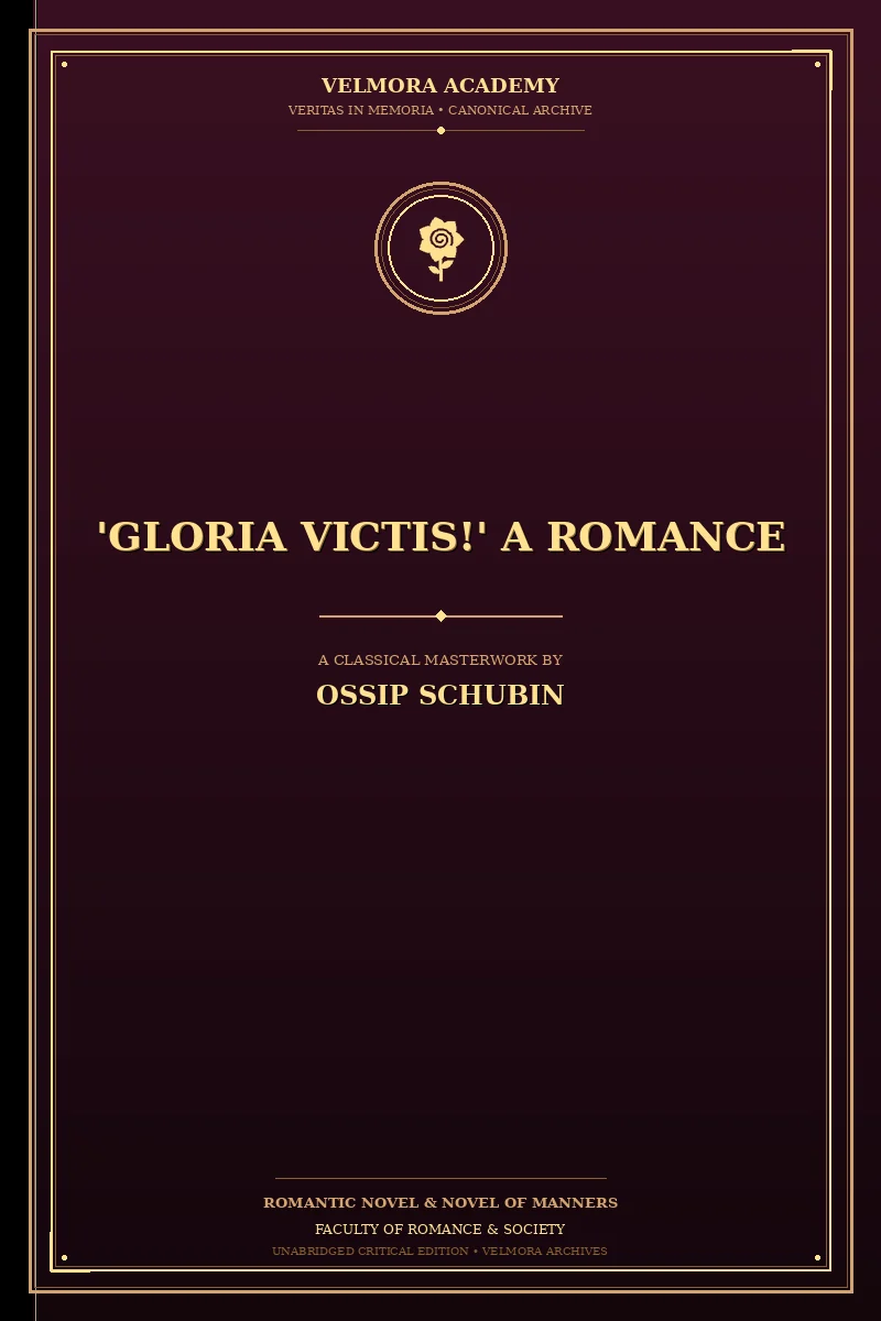 Cover of 'Gloria Victis!' A Romance