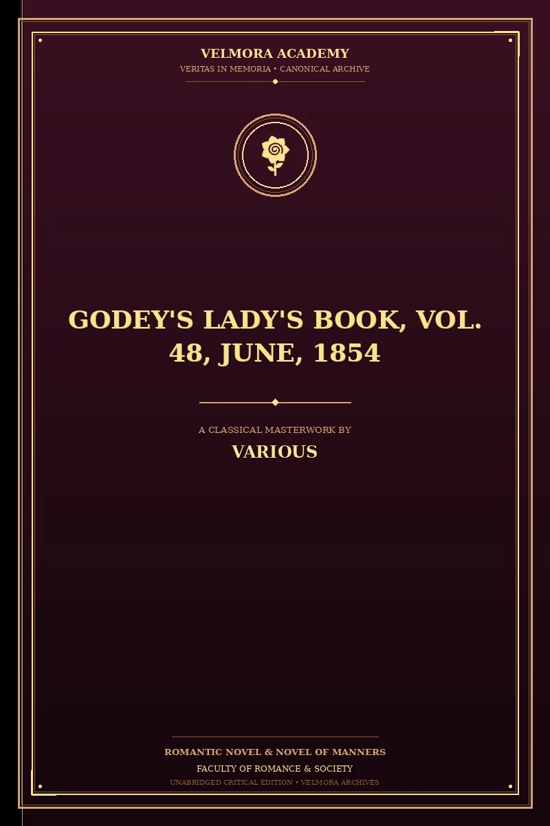 Cover of Godey's Lady's Book, Vol. 48, June, 1854