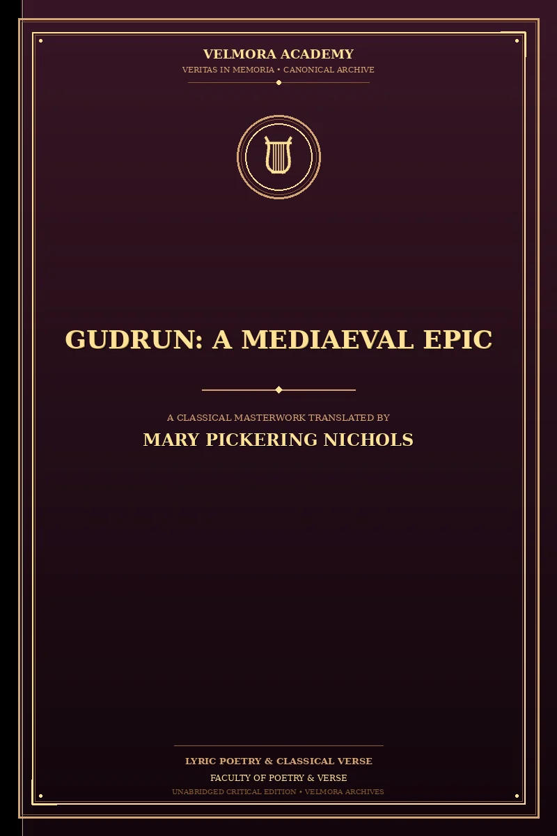Cover of Gudrun: A Mediaeval Epic