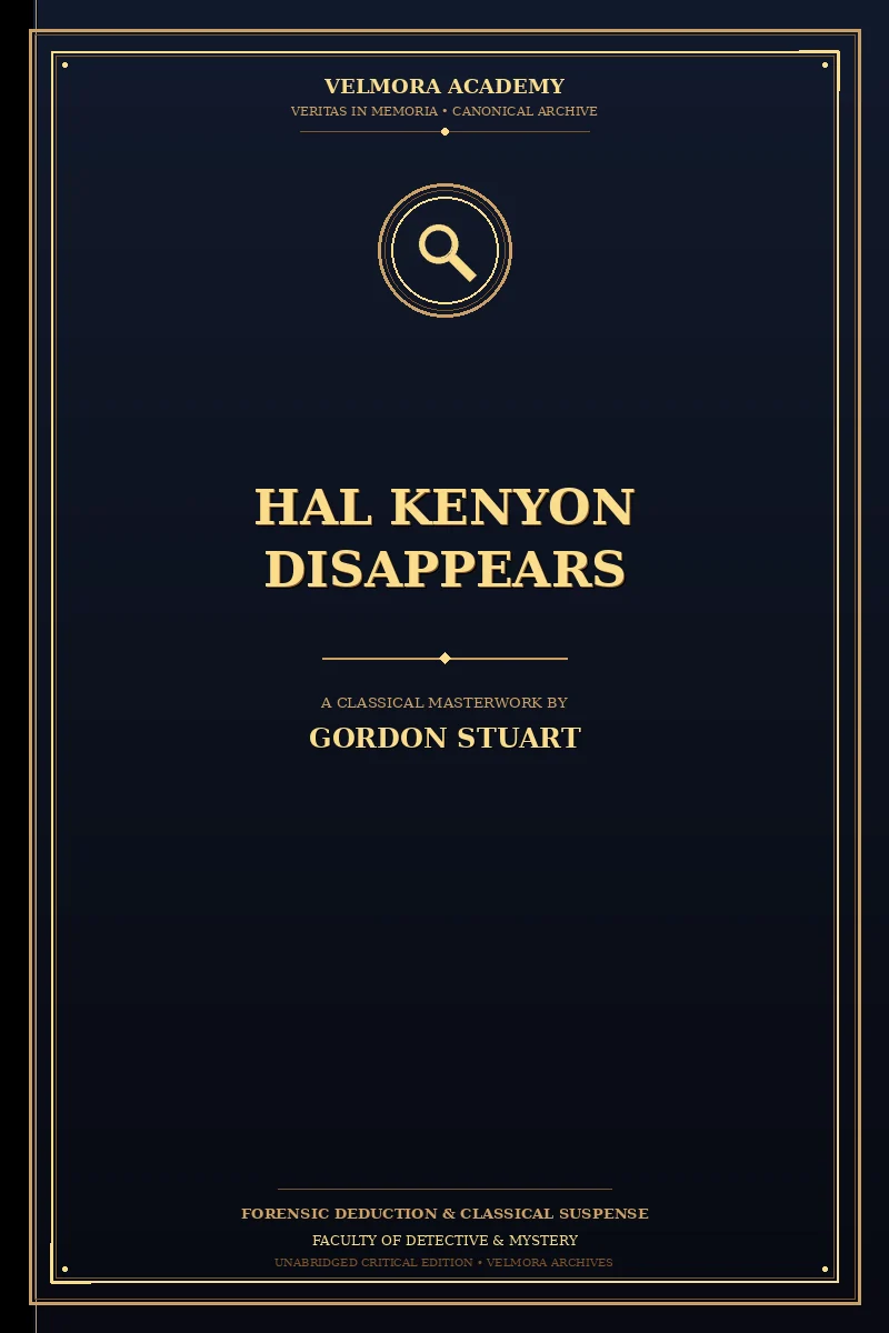 Hal Kenyon Disappears