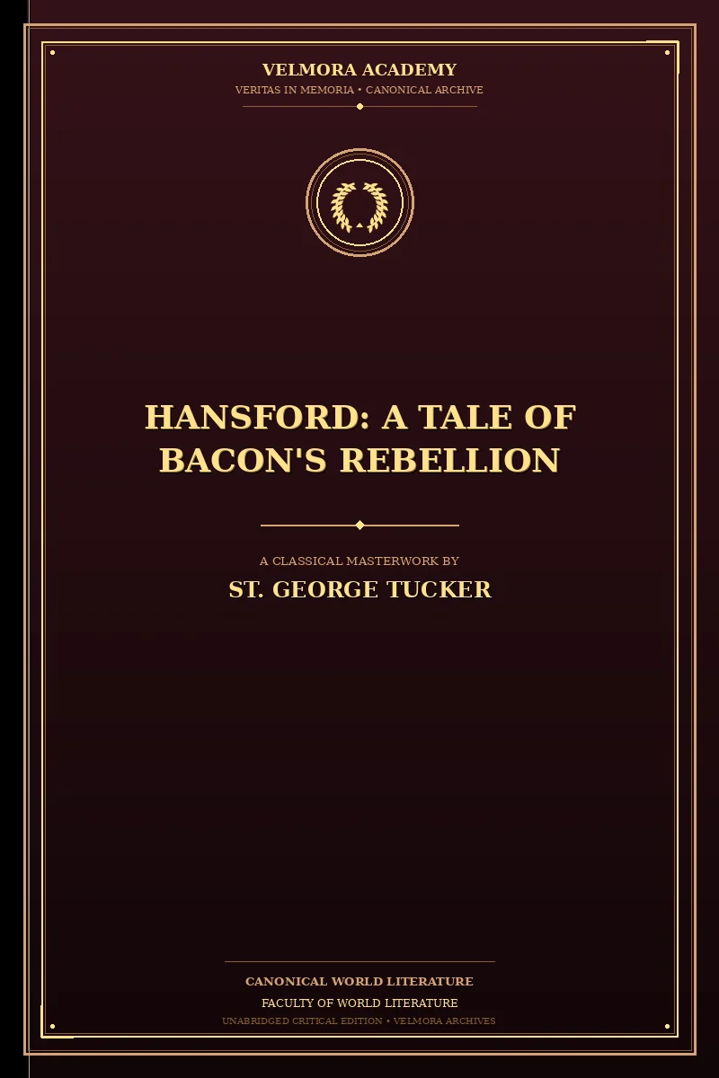 Cover of Hansford: A Tale of Bacon's Rebellion