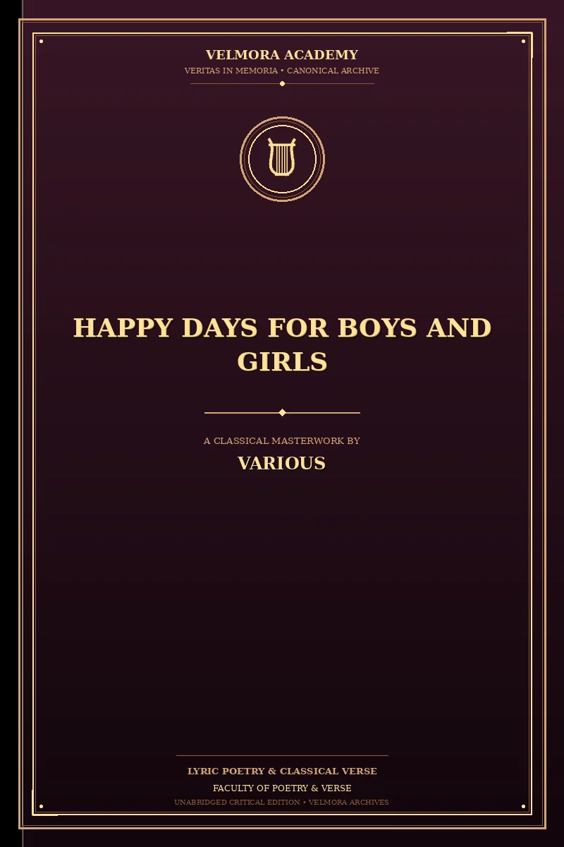 Cover of Happy Days for Boys and Girls