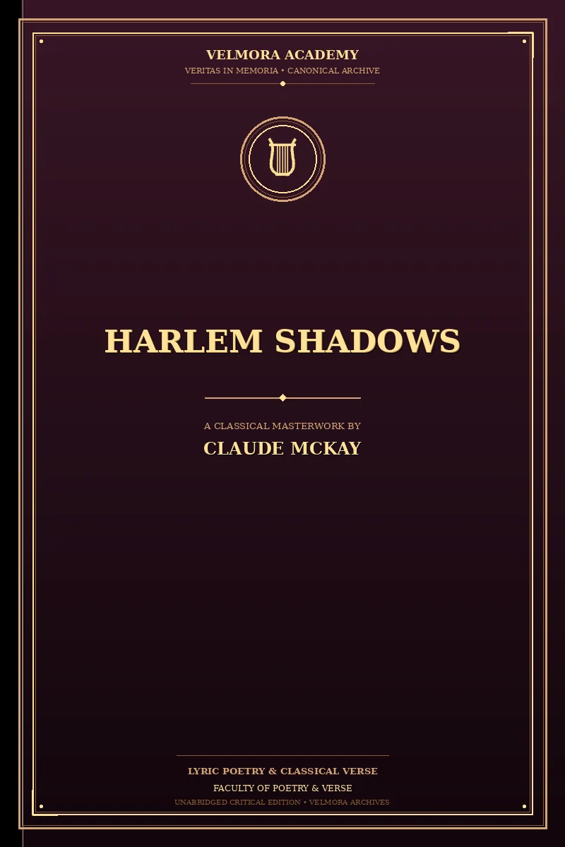 Cover of Harlem shadows