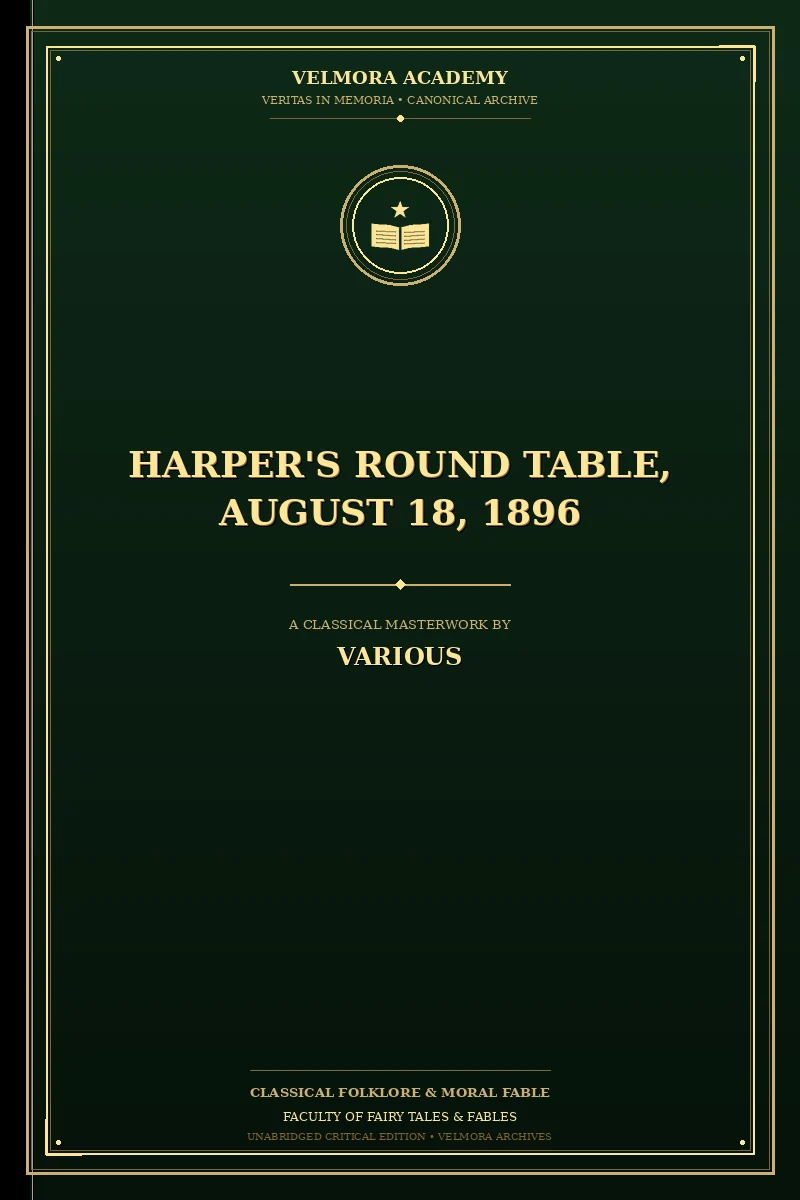 Cover of Harper's Round Table, August 18, 1896