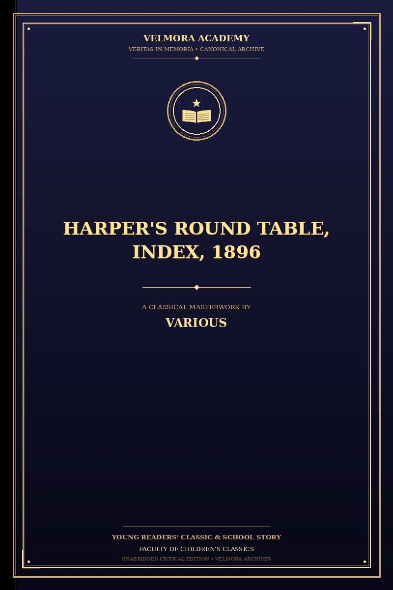 Cover of Harper's Round Table, Index, 1896