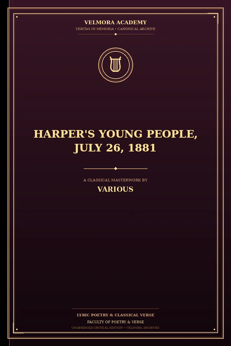 Cover of Harper's Young People, July 26, 1881