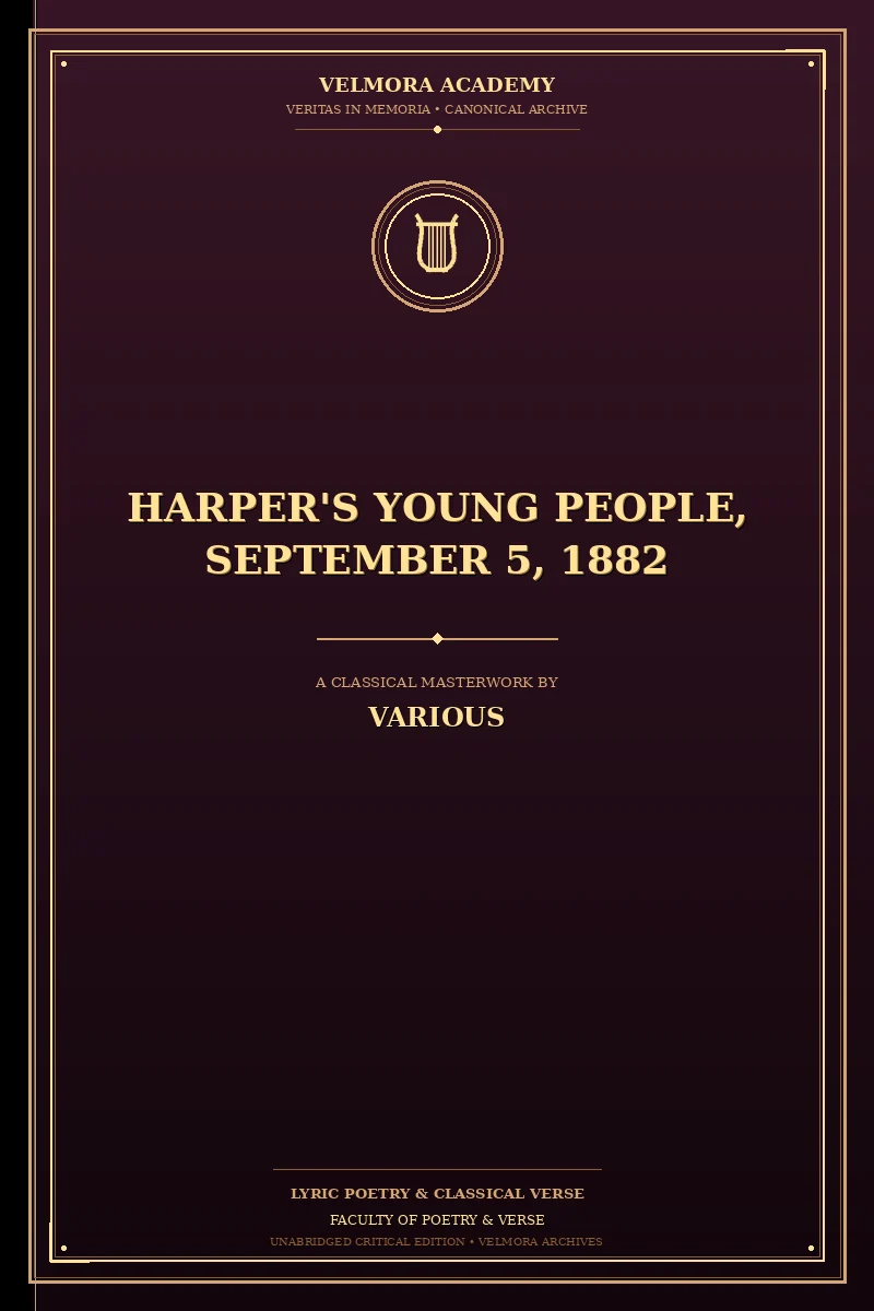 Cover of Harper's Young People, September 5, 1882