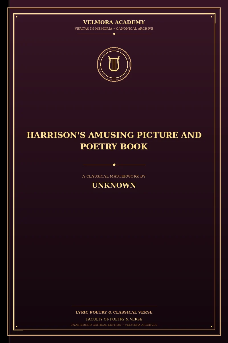 Cover of Harrison's Amusing Picture and Poetry Book