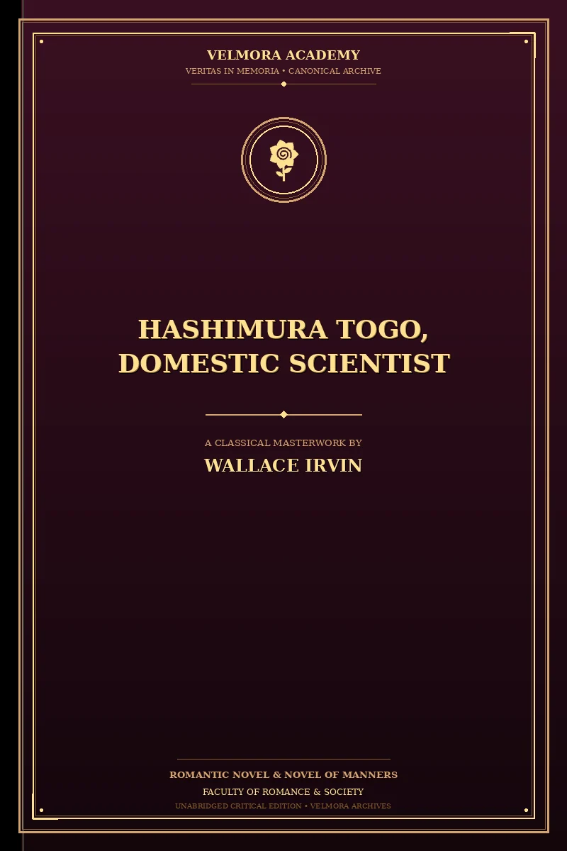 Hashimura Togo, Domestic Scientist