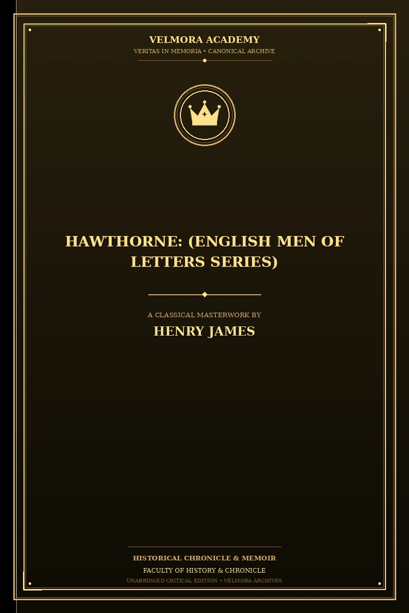 Cover of Hawthorne: (English Men of Letters Series)