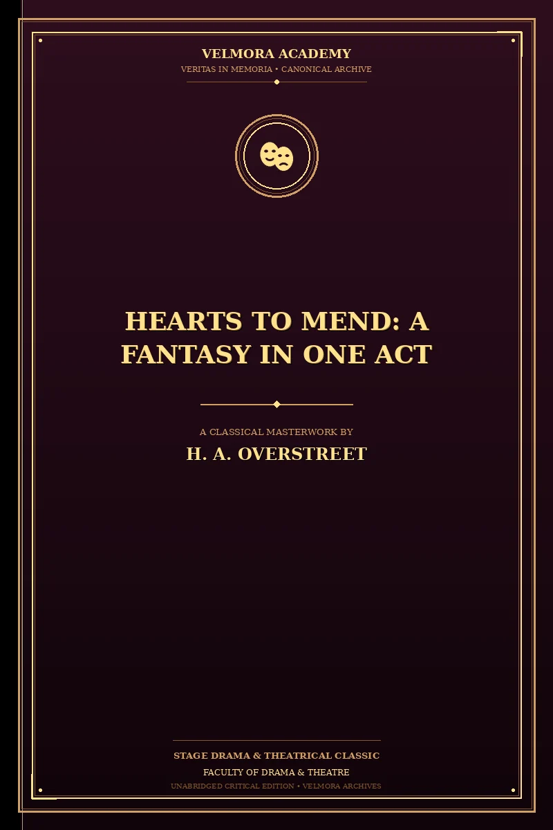 Cover of Hearts to mend: A fantasy in one act