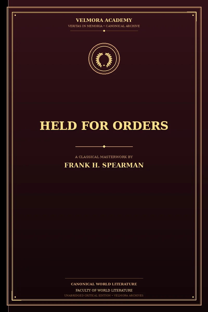 Cover of Held for Orders