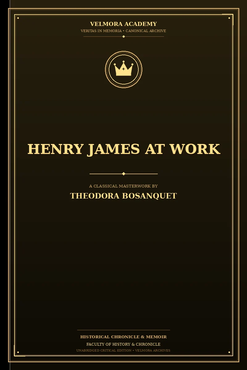 Cover of Henry James at Work