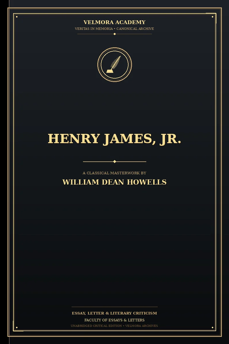 Cover of Henry James, Jr.