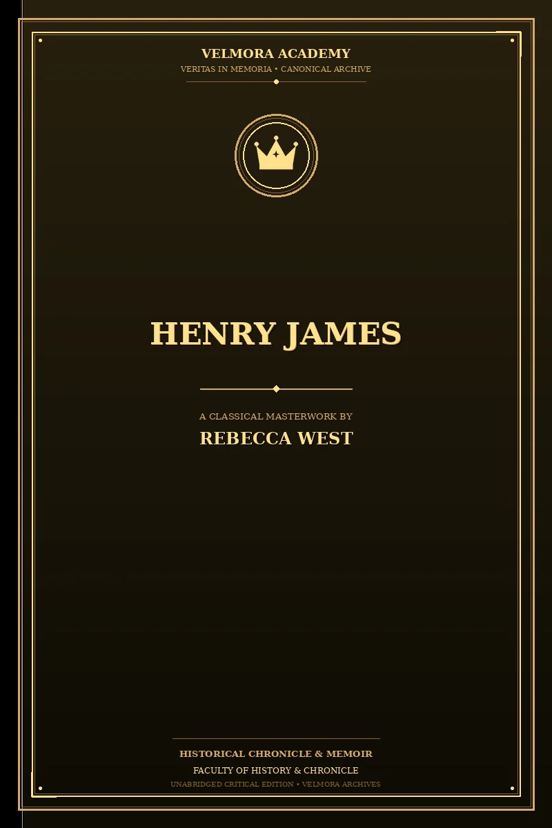 Cover of Henry James