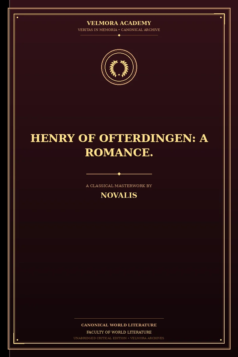 Cover of Henry of Ofterdingen: A Romance.