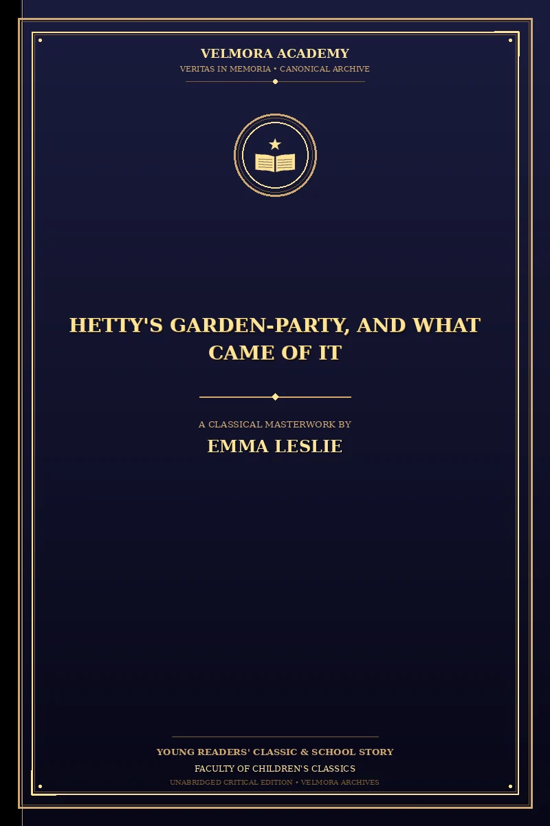Hetty's garden-party, and what came of it