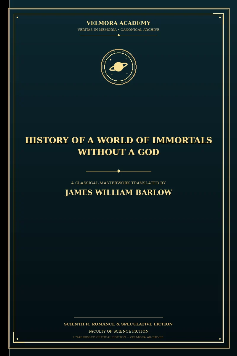History of a World of Immortals without a God Translated from