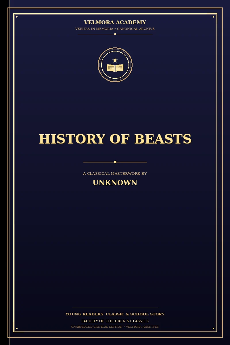 Cover of History of Beasts