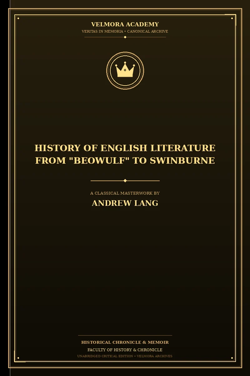 History of English Literature from "Beowulf" to Swinburne