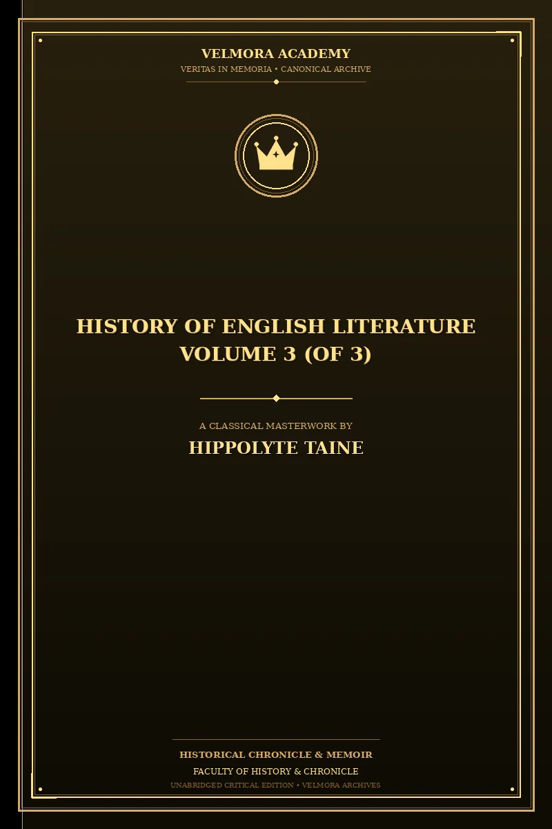 History of English Literature Volume 3 (of 3)