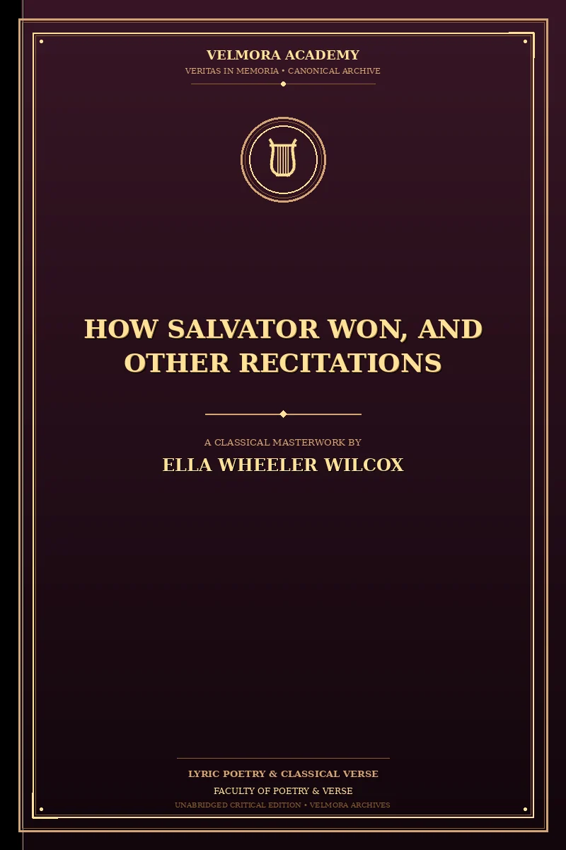 Cover of How Salvator Won, and Other Recitations