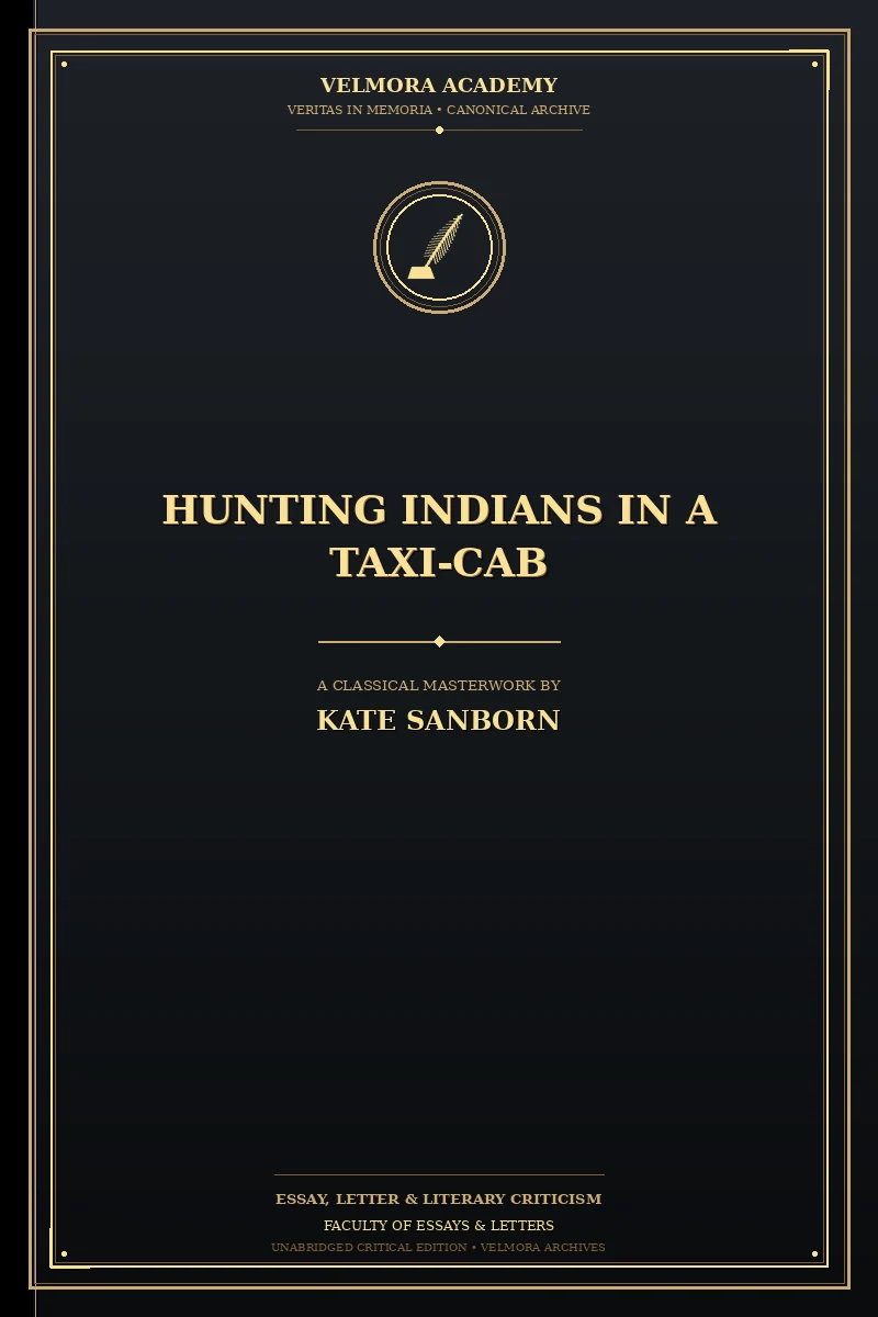 Cover of Hunting Indians in a Taxi-Cab