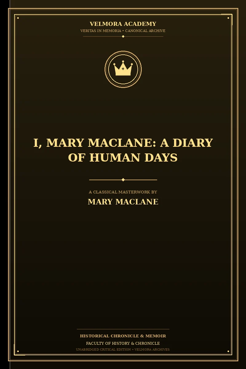 I, Mary MacLane: A Diary of Human Days