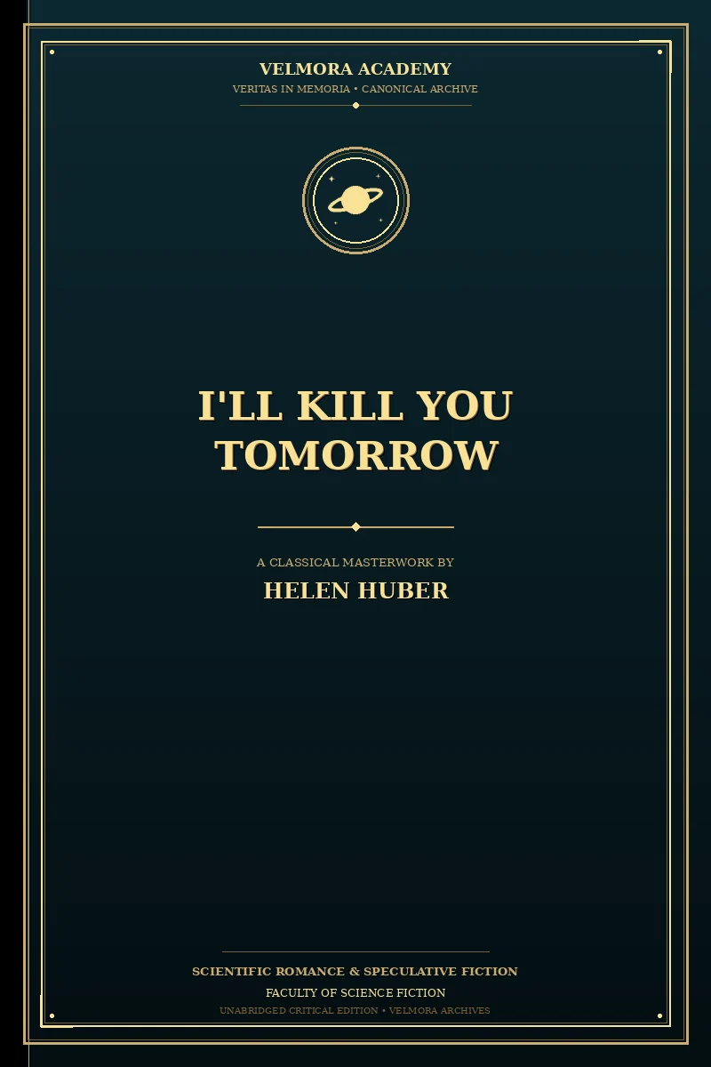 Cover of I'll Kill You Tomorrow
