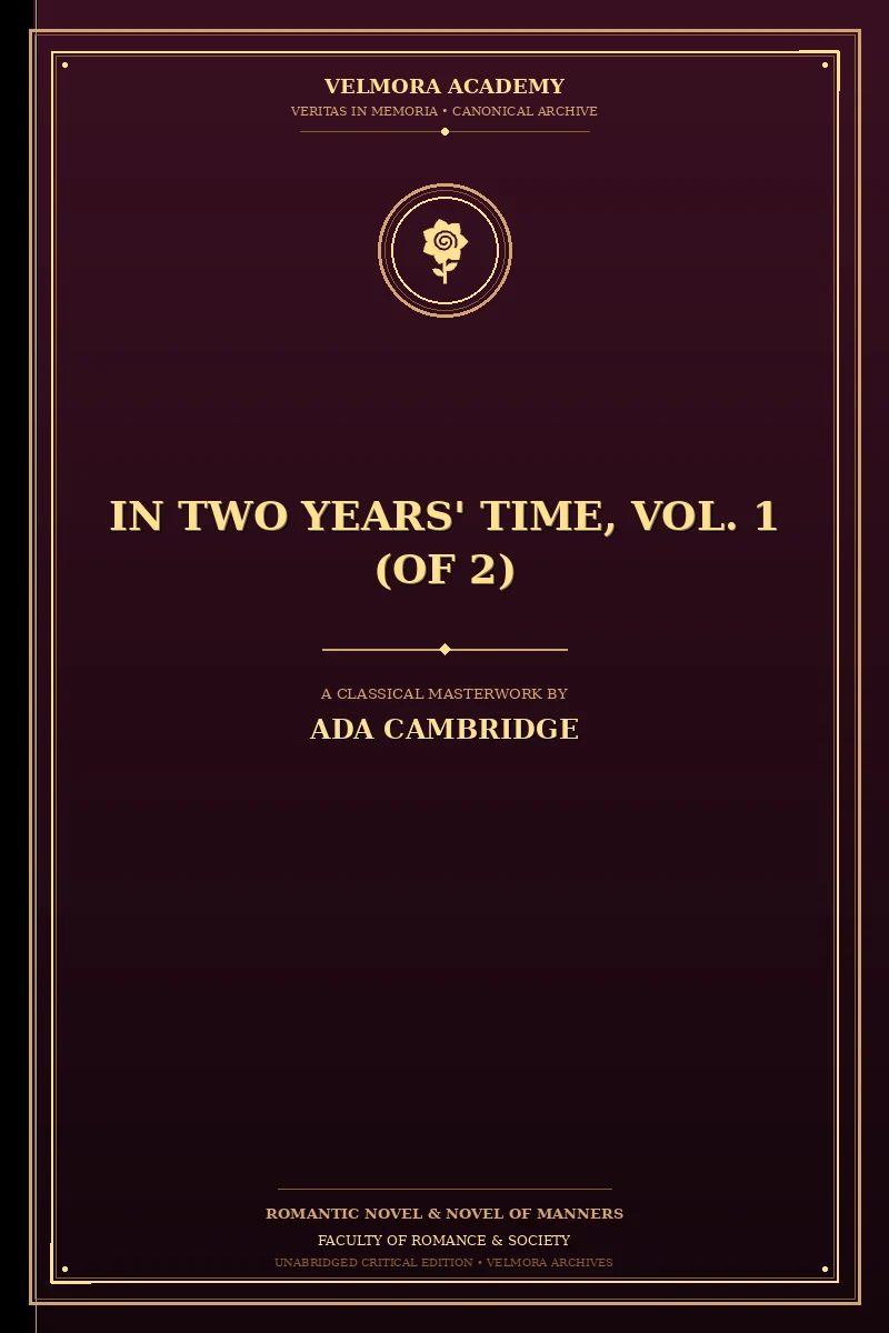Cover of In two years' time, Vol. 1 (of 2)